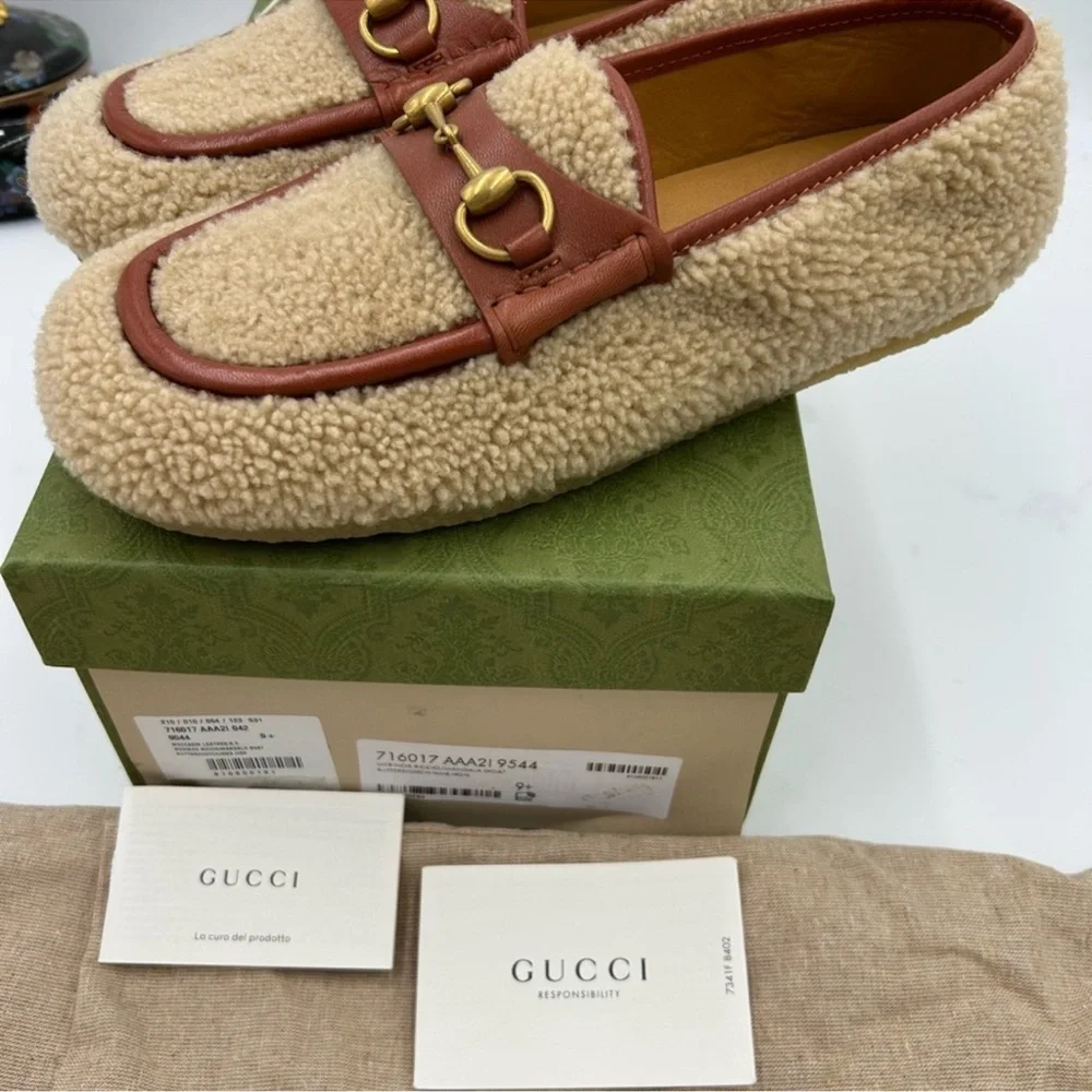 Men’s Gucci Fria horse bit wool loafer size 9.5 made Italy